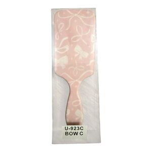 White Paddle Hair Brush with white bows on the back